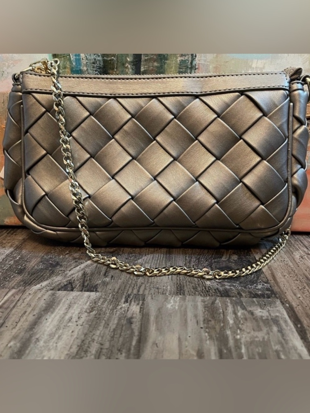 Jules Kae gold shoulder bag NWT